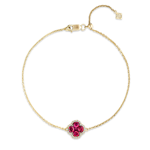 Alegria Lab Ruby Bracelet 0.90ct in 18k Gold Vermeil